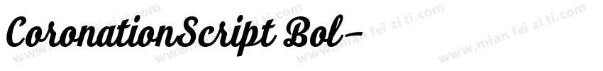CoronationScript Bol字体转换